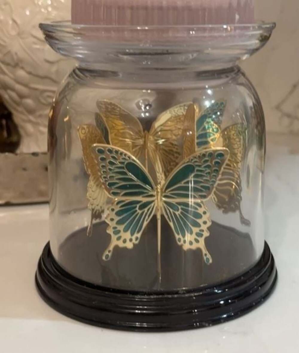 Bath & Body Works Butterfly Cloche 3-Wick Candle Holder